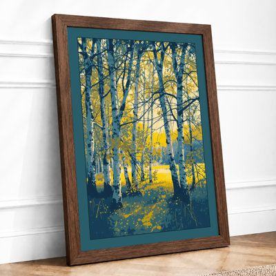 Birch Forest Path Modern - Print