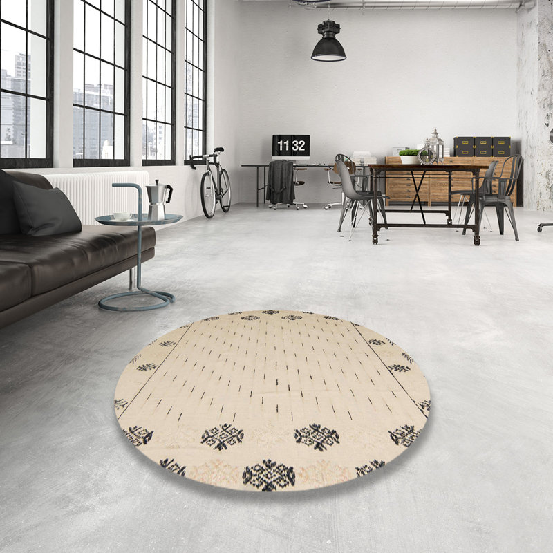 Abstract Indoor Rug, Round 7'