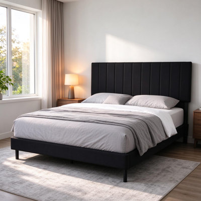 Tête de lit tapissier grand format, panneau de lit rembourré à hauteur réglable, facile à assembler, pour chambre à coucher, dortoir