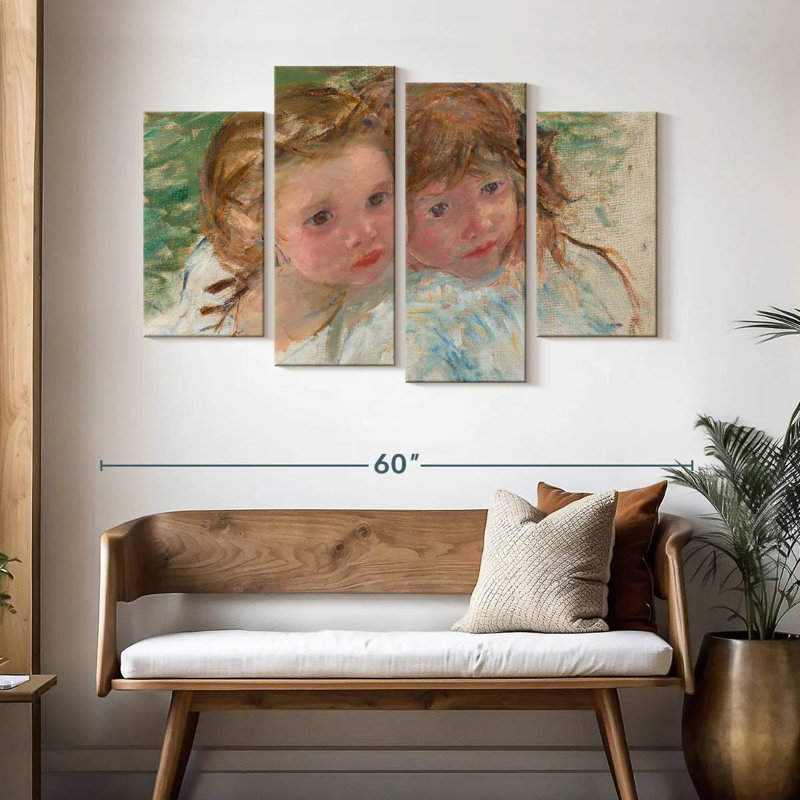Leisha, deux petites soeurs, H 32 po x l 52 po