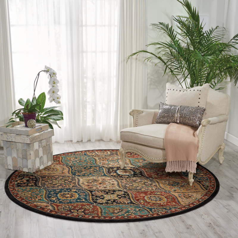 Bannack Geometric Indoor Rug, Round 7'5"