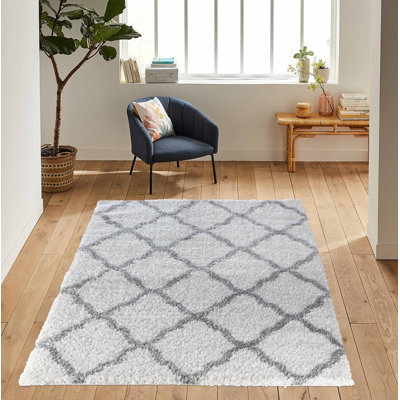 Bening Geometric Shag Area Rug