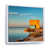 White Floater Framed