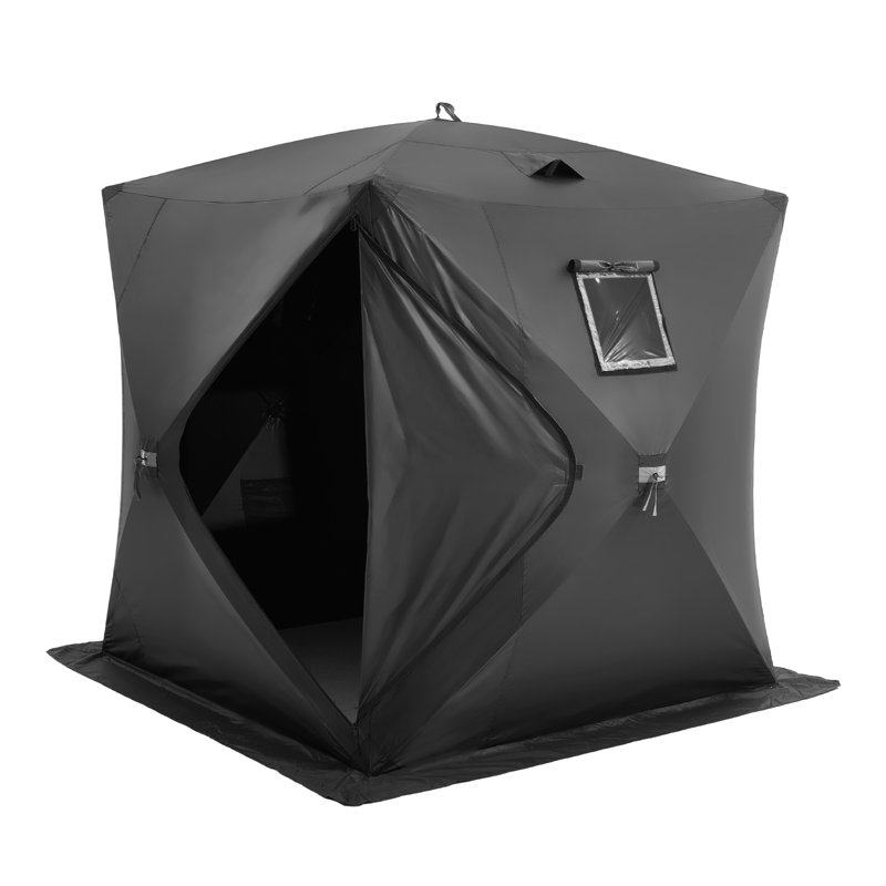 Tent, 200cm H x 179.8cm W x 179.8cm D, Black