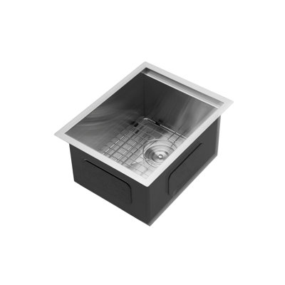 15" Undermount Kitchen Sink - 15*19*10 Inch Kitchen Sink Undermount Single Bowl 16 Gauge Stainless Steel Ledge Workstation Kitchen Sinks