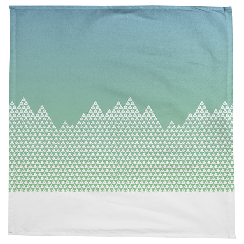 Nappe à motif mountain Leffel, Bleu / vert