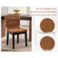 Modern Patchwork Upholstered Armless Dining Side Chairs, Contemporary PU Leather & Chenille Accent Chairs with Solid Wood Legs, Ergonomic Dining Chair for Kitchen Living Room-1804028239