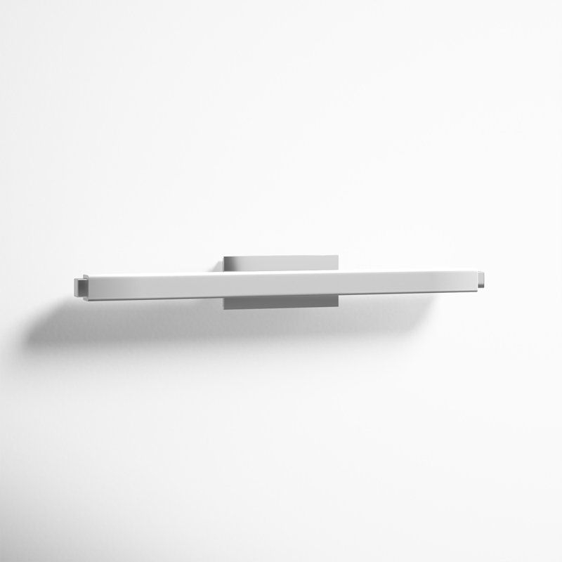 Vogue 1 - Light LED Flush Mounted Sconce, 3500K, Chrome, 3" H x 25.75" W x 3.38" D