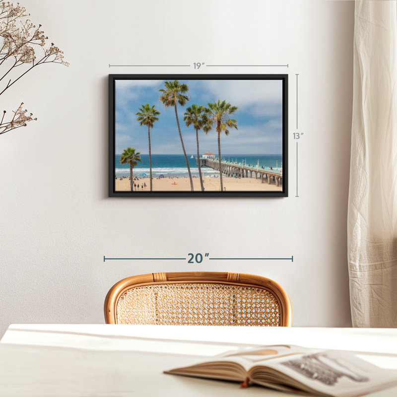 Plage «Summer In Manhattan Beach Wall Art», H 13 po x l 19 po