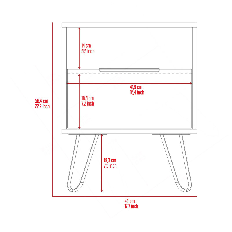 Table basse en velours, 1 tablette ouverte, 1 porte