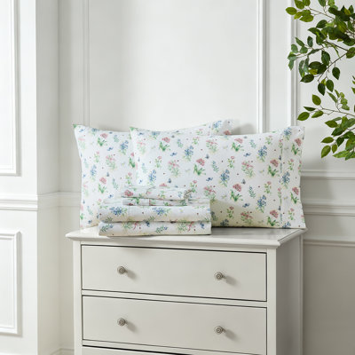 Lenox Printed 6-Piece Sheet Set, Folk Reindeer, Twin