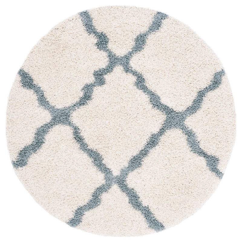 Alonnah Shag Performance Geometric Rug, Round 4'