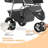 Foldable Pet Dog and Cat Stroller with Adjustable Canopy Storage Basket and Cup Holder for Small and Medium Pets-101824150
