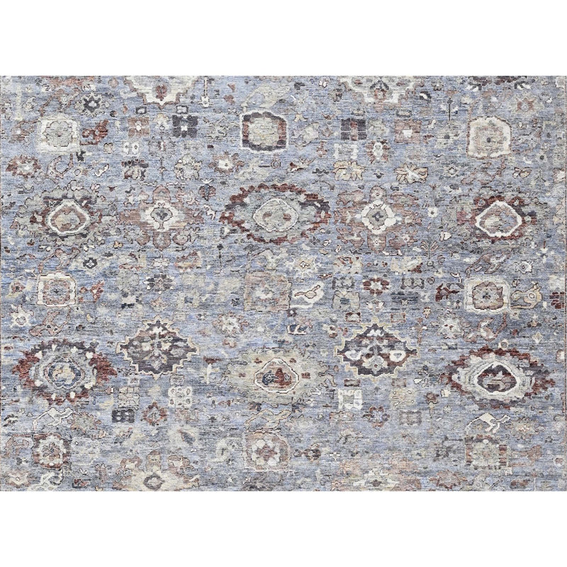 Tapis rectangulaire en laine noué à la main, Rectangle 12 pi x 15 pi
