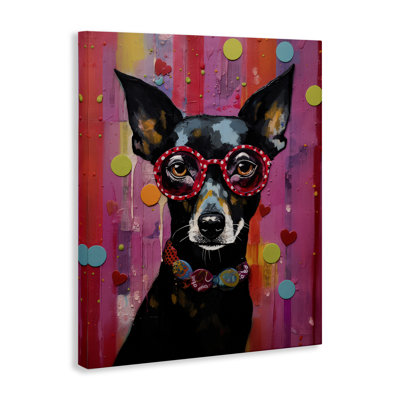 «Dobermann Dog with Glasses», art mural par LSR Design Studio