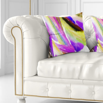 Vibrant Brushstrokes - Abstract Printed Pillow
