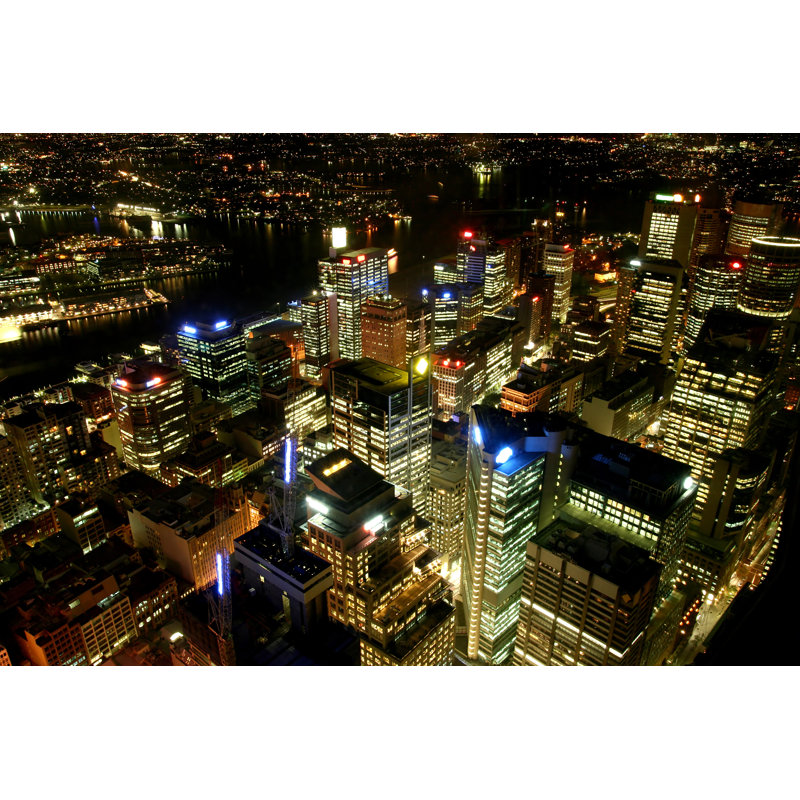 Sydney skyline 1 Piece Wrapped Canvas Wall Art, 30cm H x 46cm W