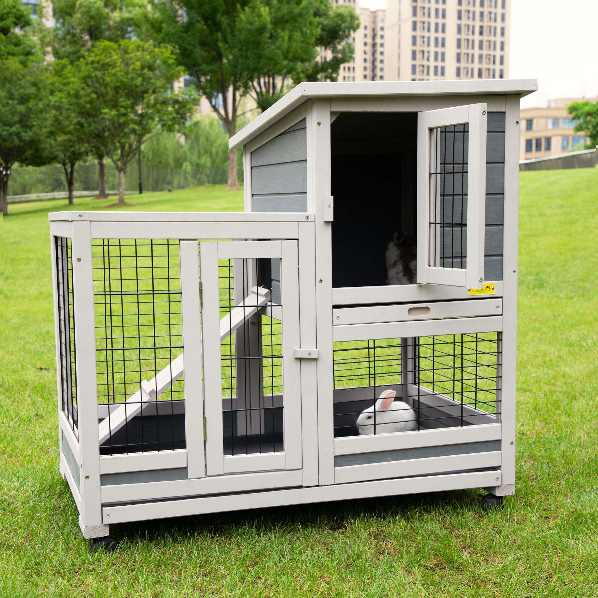 Large outdoor rabbit hutch hotsell with run