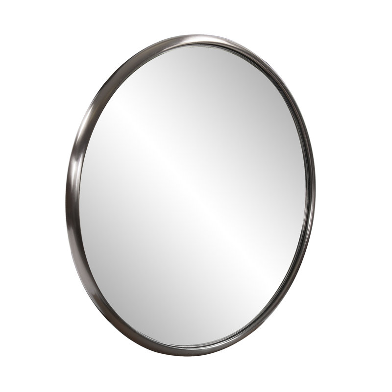 Yorkville Round Stainless Steel Mirror, Brass, 20" x 20"