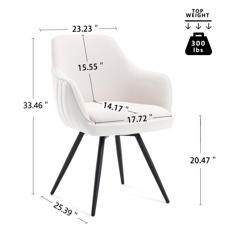Swivel Dining Armchair, Beige
