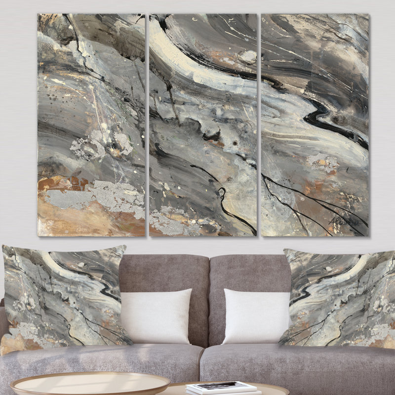 «Fire and Ice Minerals V», impression multi-pièces sur toile, H 28 po x l 36 po x P 1 po