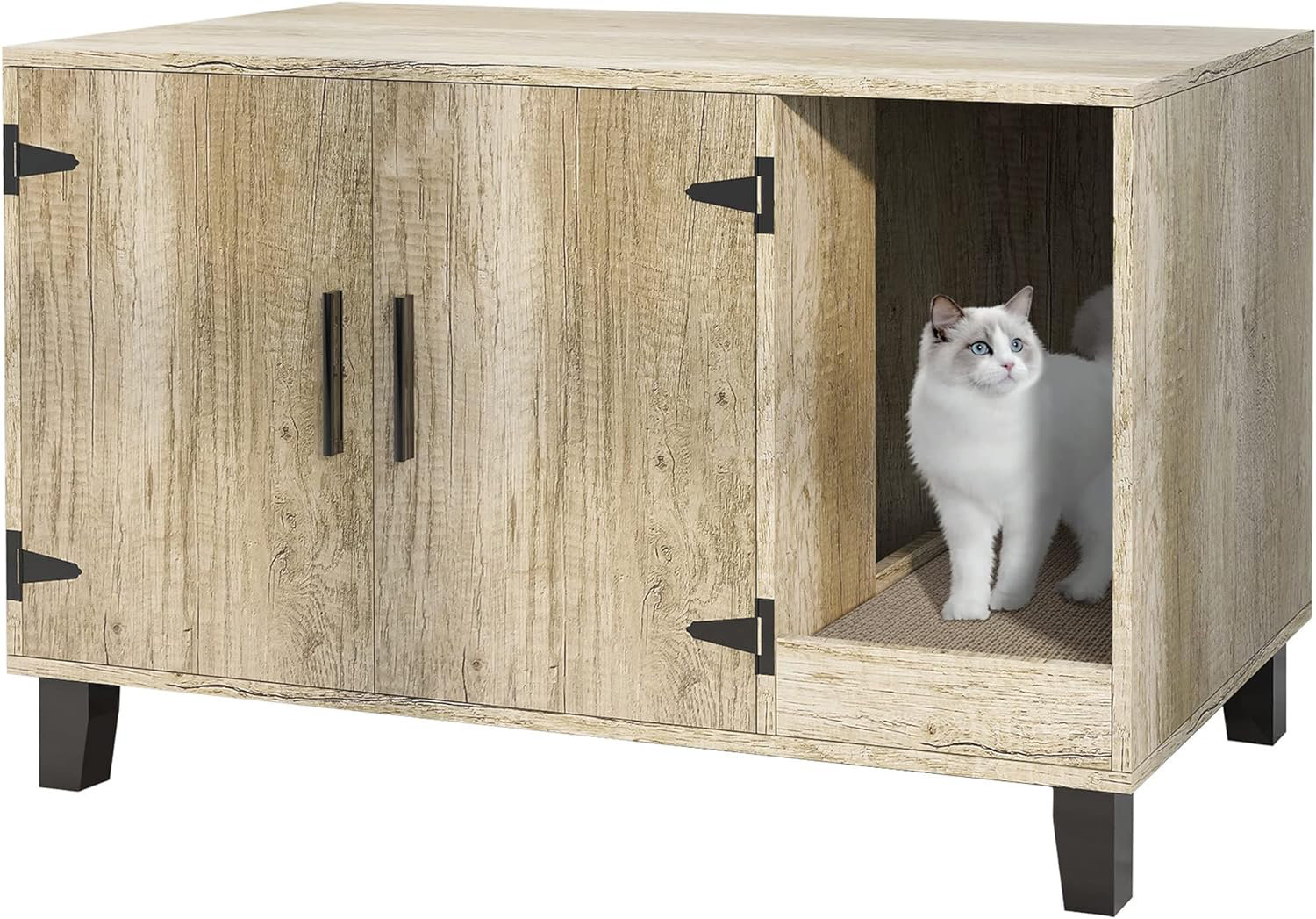 Tucker Murphy Pet™ Litter Box Enclosure Cat Litter Box Furniture Hidden
