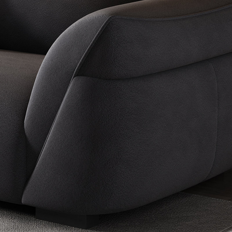 Canapé moderne en flanelle simple et décontracté, H 31,49 po x l 98,42 po x P 37,4 po, 3