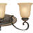 Bristol 3-Light Indoor Vintage Bronze with Antique Gold Bath or Vanity Wall Mount with Sepia Glass Bell Shades