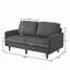 Hollymead 144.6Cm Velvet Square Arms Loveseat-13566571