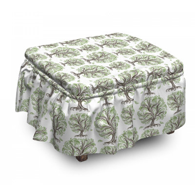 Box Cushion Ottoman Slipcover