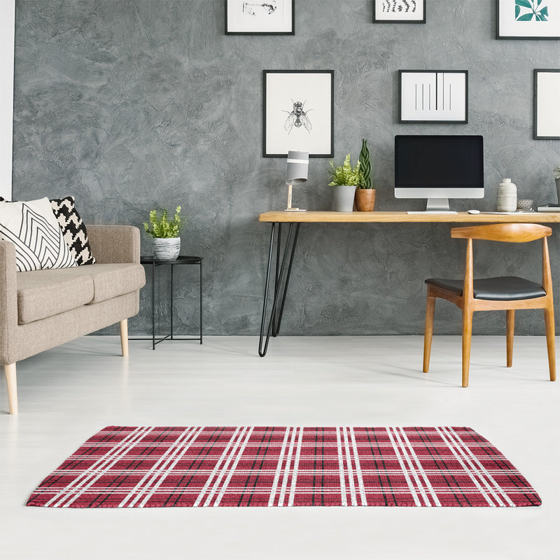 Plaid Indoor Rug, Rectangle 5' x 7'