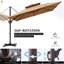 Parasol en porte-à-faux carré 141 '' X 104 '' avec base lestée-105033678