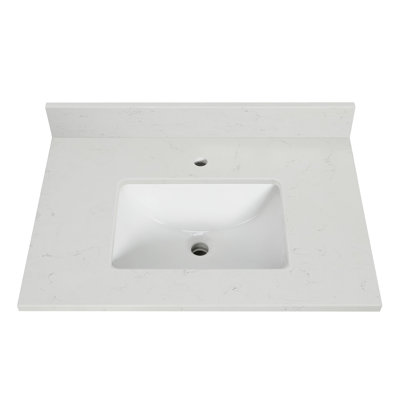 31" Quartz Bathroom Vanity Top With Sink