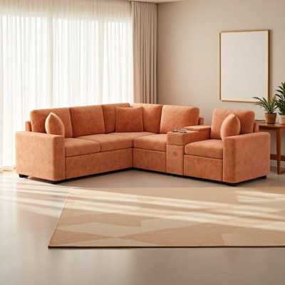 Canapé-lit modulaire convertible en L 120,5 po avec canapé-lit modulaire réversible avec lit escamotable