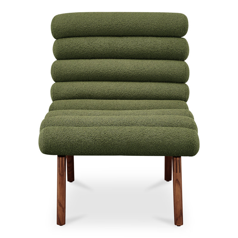 Arlo Lounge Chair, Dark Green Boucle