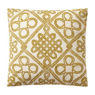 Costa Mesa Embroidered Down Filled Decorative Throw Pillow