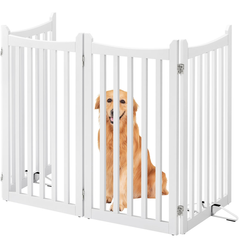 Barrière pour animaux en bois Domineca, Blanc