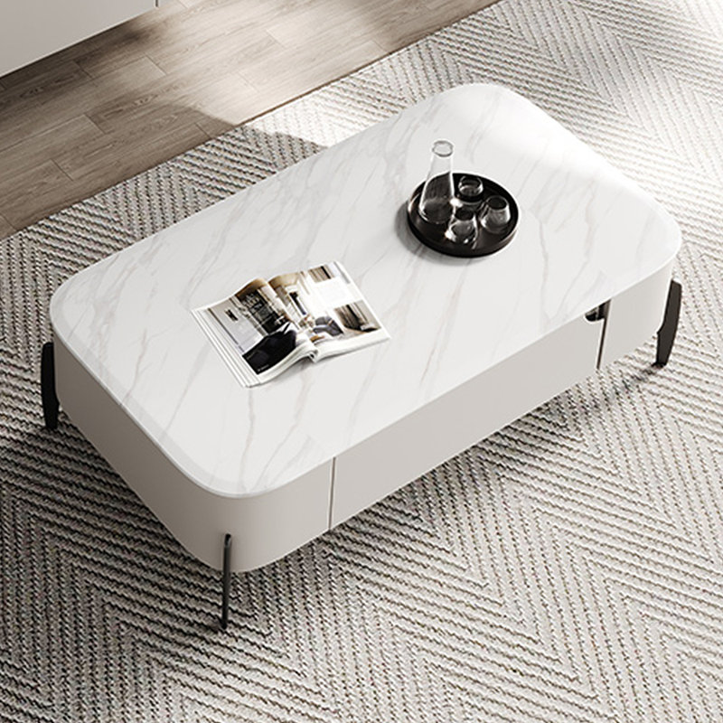 Rock plate multi-functional simple tea table