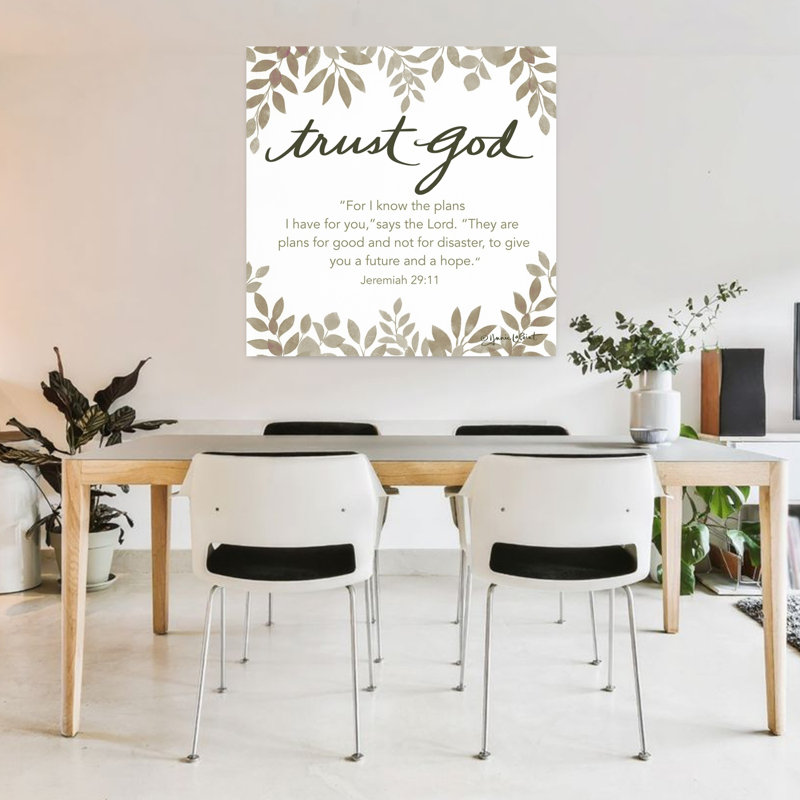Trust God Abstract Art contemporain, H 36 po x l 36 po