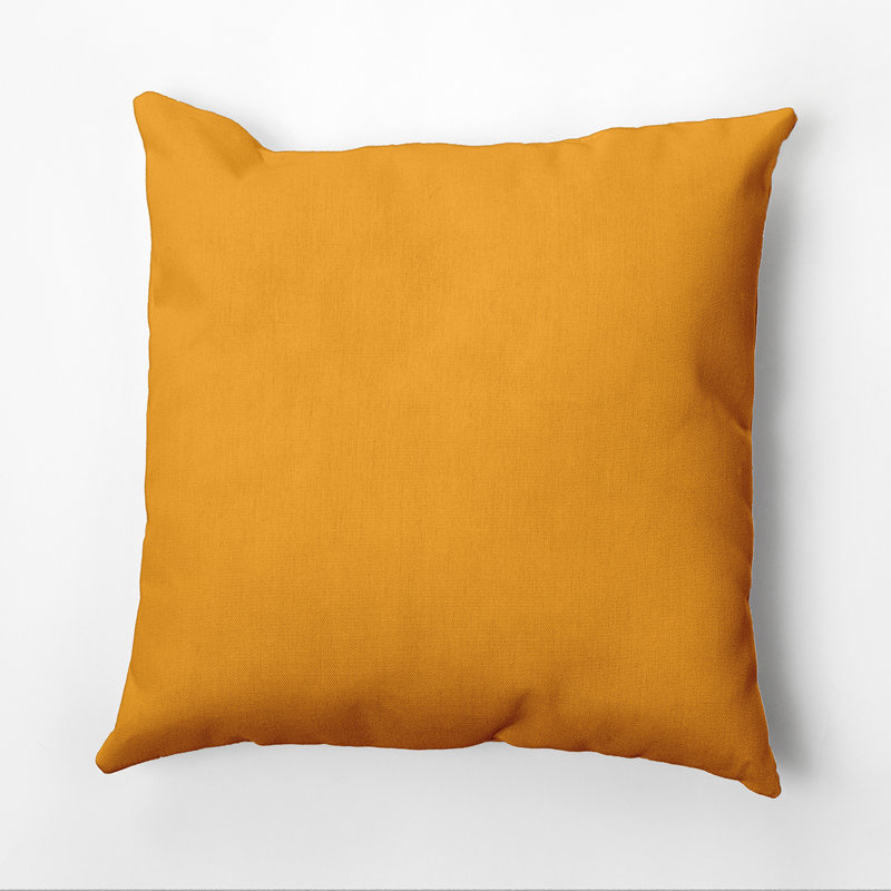 Housse de coussin Ajibola, Orange, 26 po x 26 po, Polyester/ bourre en polyester