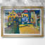 Murnau, maisons à Obanglet-Wassily Kandinsky, reproduction encadrée avec passe-partout et verre - 1908-525879613-525879659-525879746