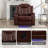 Charolett 37" Breathing Leather Power Recliner with LED Light