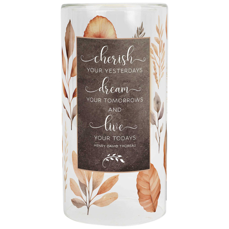Colonne de table en verre de 8 po de hauteur avec bougie incluse