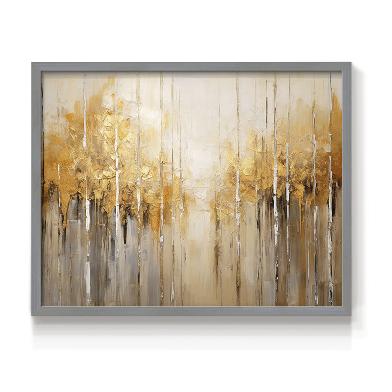 Abstrait, série Cxxiv, reproduction encadrée, H 11 po x l 14 po, Gris