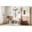 Arbre d'entrée avec banc à chaussures de rangement et portemanteaux, design 4 en 1 pour entrée et couloir, blanc-1053621690