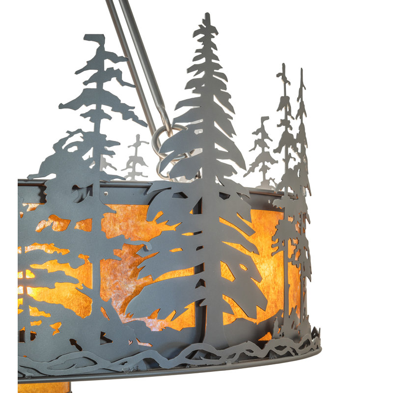 45" Wide Tall Pines Chandel-Air, Wrought Iron, 18" H x 44.5" W x 44.5" D