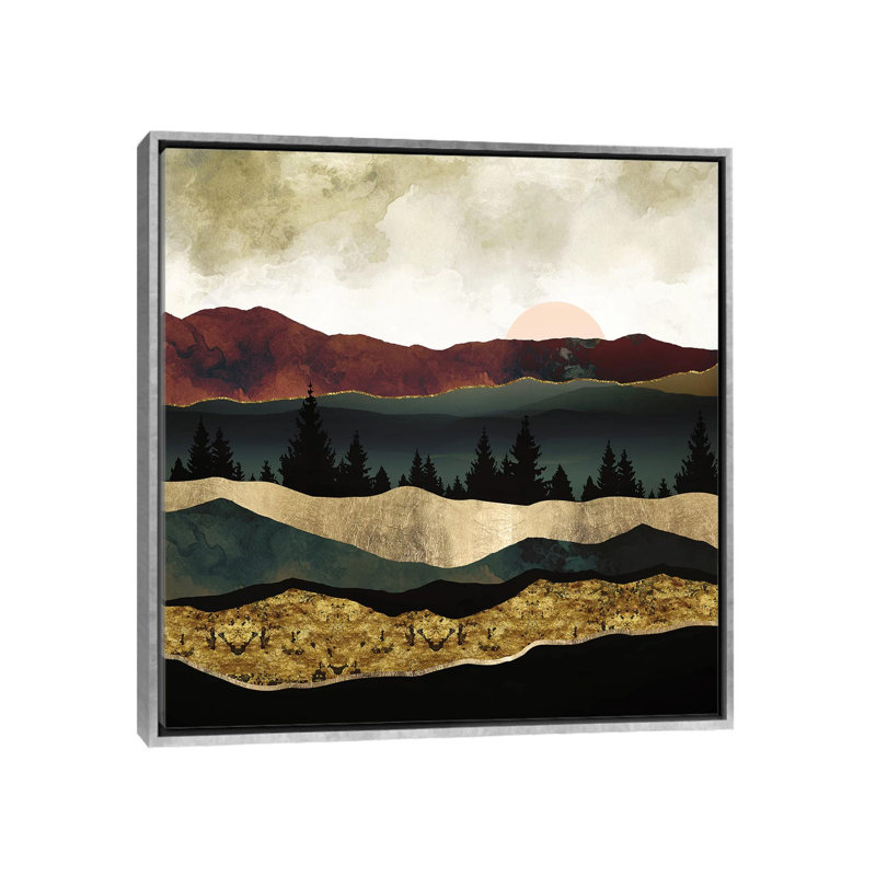 Début de l'automne - impression, Aucun mat, Toile avec cadre argenté, H 37 po x l 37 po x P 1,5 po