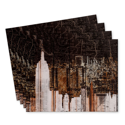 Empire City of New York Polyester Chandrine Set of 4 - Home Decor