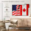 Borges, drapeau américain et canadien-107509670