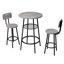 -piece Bar Dining Set With Stools, Mdf & Metal, Modern Kitchen Table For 2, Compact Breakfast Table